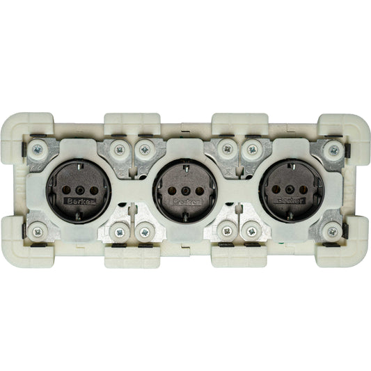 Concealed triple socket