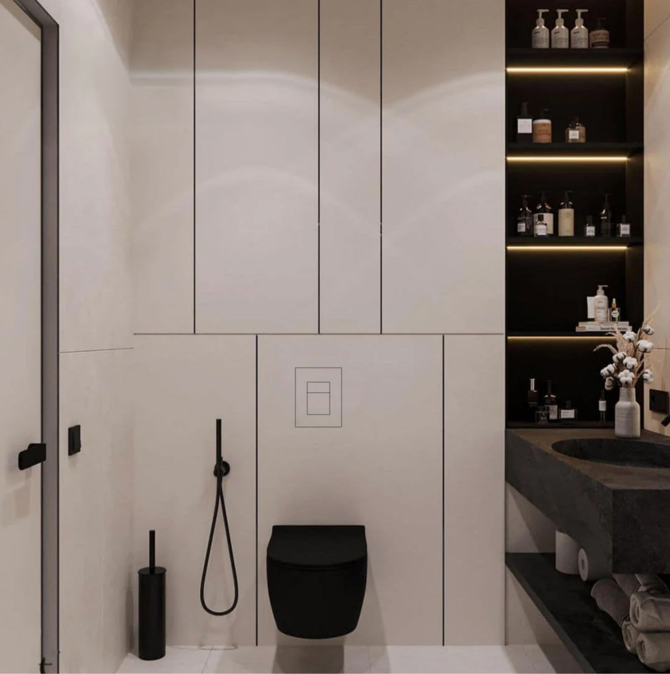 Concealed flush button (for GROHE systems)