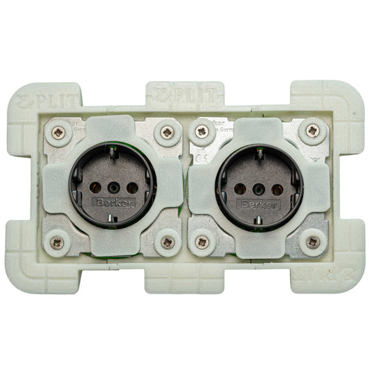 Concealed double socket