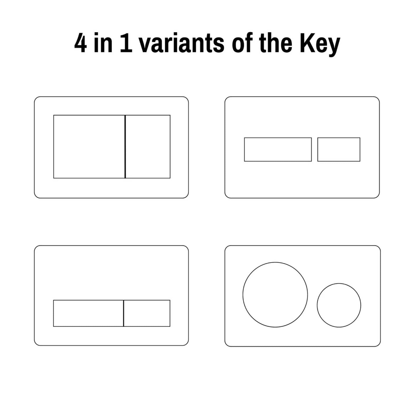 Concealed flush button