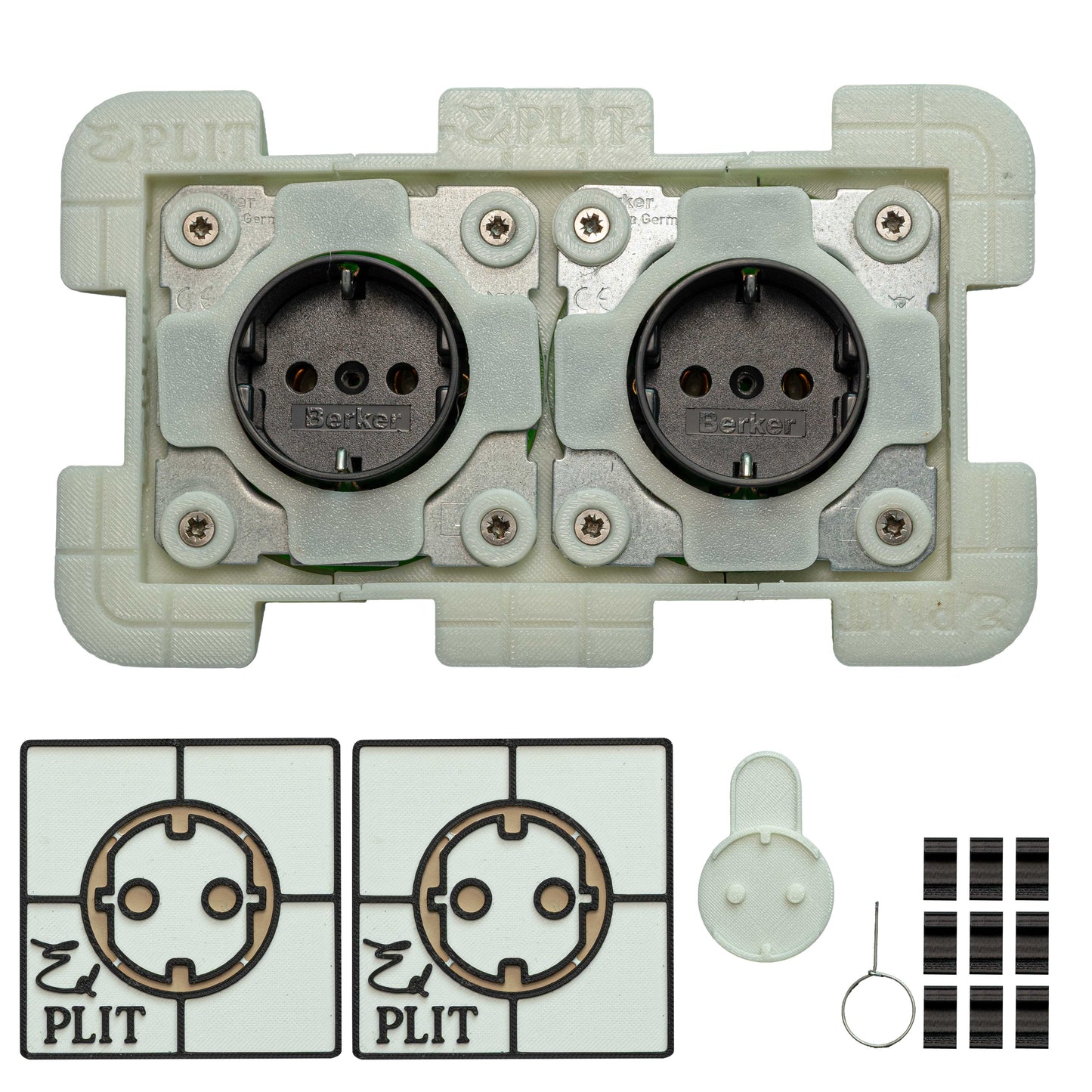 Concealed double socket
