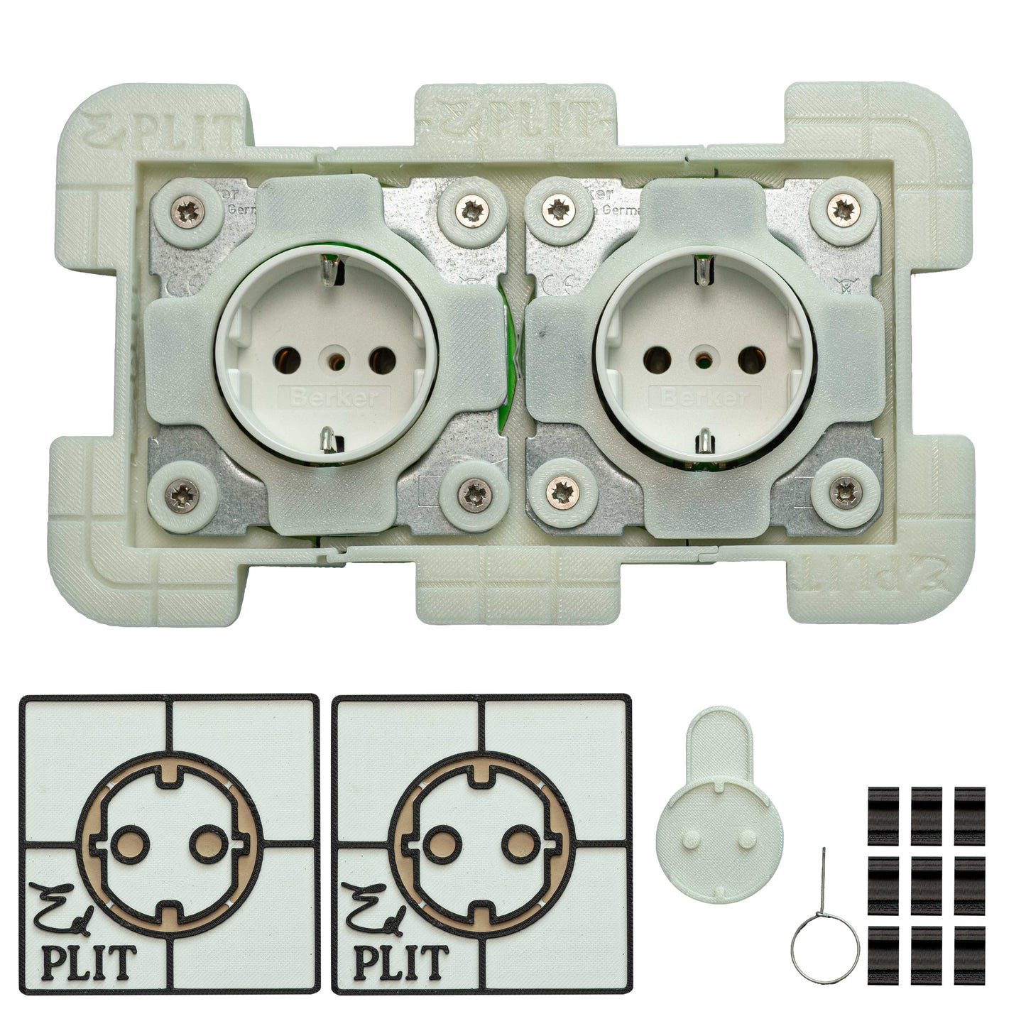Concealed double socket