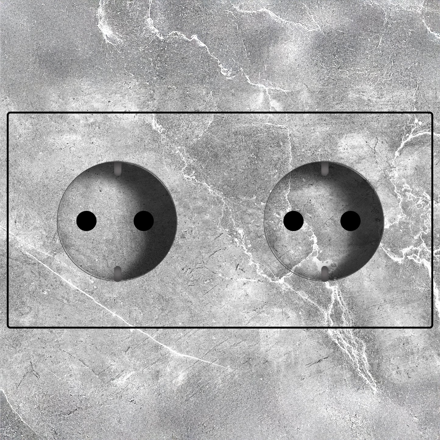 Concealed double socket