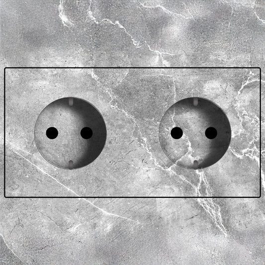 Concealed double socket