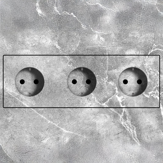 Concealed triple socket
